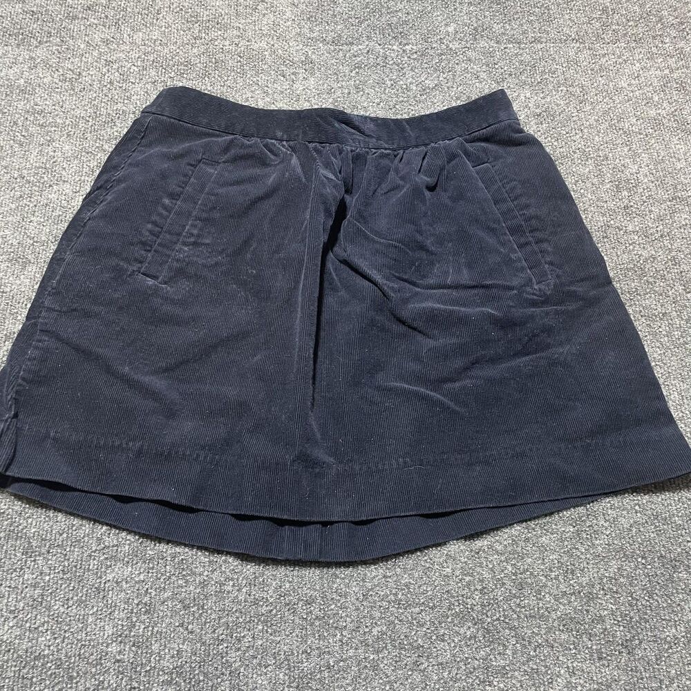 J Crew Skirt Womens 8 Navy Corduroy A Line Lined Pockets Casual Mini Fall